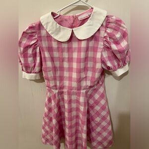 Chrissa Sparkles Pink Plaid Dress Rare